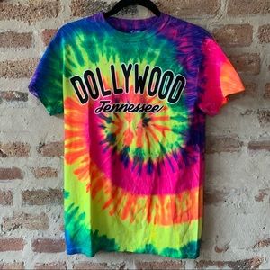 NWOT Dollywood Tie Dye Swirl 100% Cotton T-Shirt S